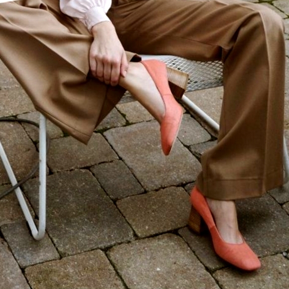 Greycity Calf Hair Genuine Leather Coral Pump Square Comfortable Heels Size 11 - Picture 4 of 16